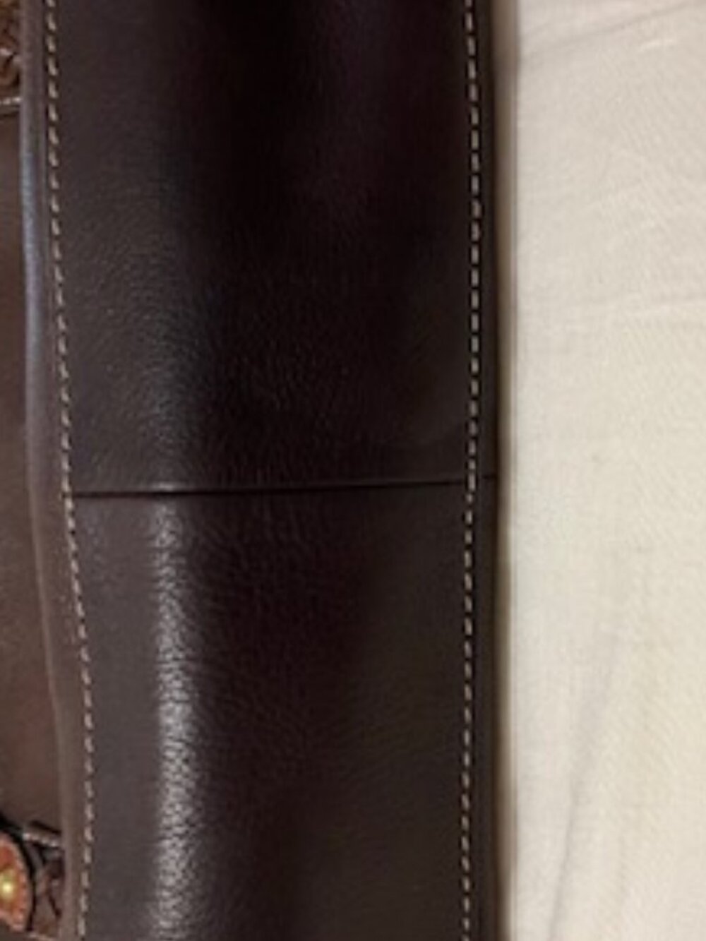 Vintage Fossil Leather Bag with Braided Leather Straps - Picture 9 of 14